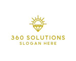 Luxury Sun Diamond logo design