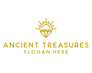 Luxury Sun Diamond logo design