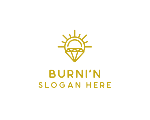 Luxury Sun Diamond logo design