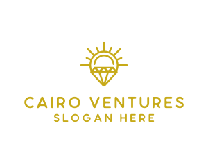 Luxury Sun Diamond logo design