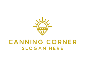 Luxury Sun Diamond logo design