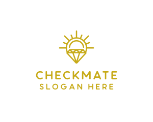 Luxury Sun Diamond logo design