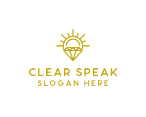 Luxury Sun Diamond logo design