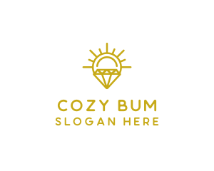 Luxury Sun Diamond logo design