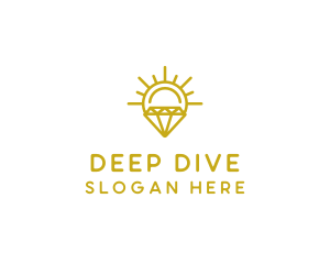 Luxury Sun Diamond logo design