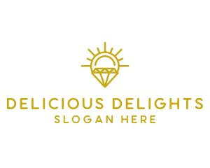 Luxury Sun Diamond logo design