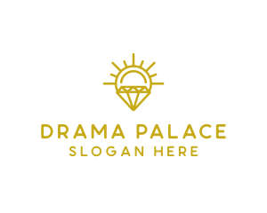 Luxury Sun Diamond logo design