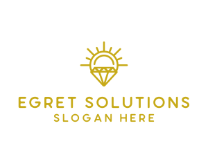 Luxury Sun Diamond logo design