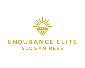 Luxury Sun Diamond logo design