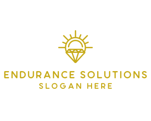 Luxury Sun Diamond logo design