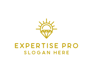 Luxury Sun Diamond logo design