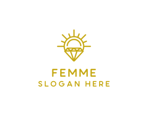 Luxury Sun Diamond logo design