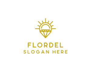 Luxury Sun Diamond logo design