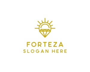 Luxury Sun Diamond logo design