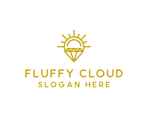 Luxury Sun Diamond logo design