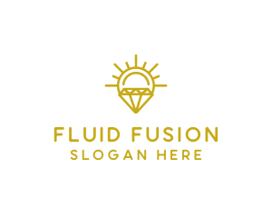 Luxury Sun Diamond logo design