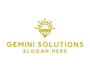 Luxury Sun Diamond logo design