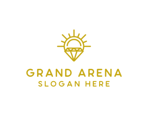 Luxury Sun Diamond logo design