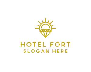 Luxury Sun Diamond logo design