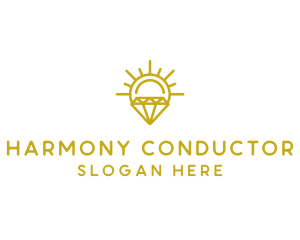 Luxury Sun Diamond logo design