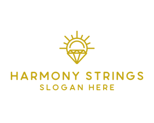 Luxury Sun Diamond logo design