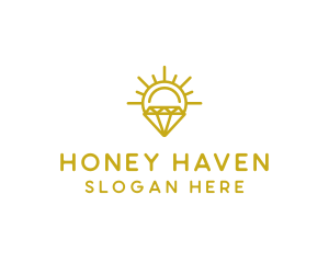 Luxury Sun Diamond logo design