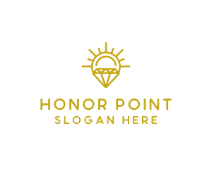 Luxury Sun Diamond logo design