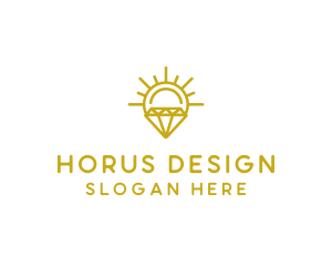 Luxury Sun Diamond logo design