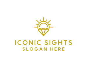 Luxury Sun Diamond logo design