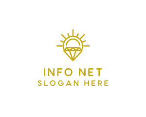 Luxury Sun Diamond logo design