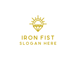 Luxury Sun Diamond logo design