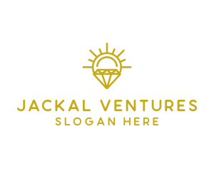 Luxury Sun Diamond logo design