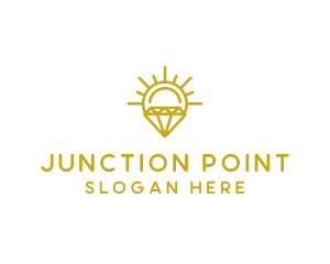 Luxury Sun Diamond logo design