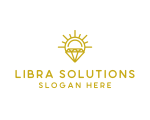 Luxury Sun Diamond logo design