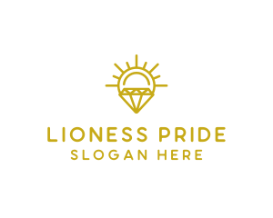 Luxury Sun Diamond logo design