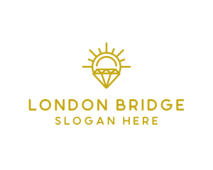 Luxury Sun Diamond logo design