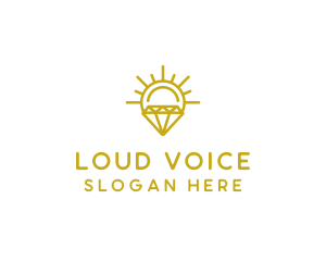 Luxury Sun Diamond logo design