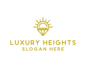 Luxury Sun Diamond logo design