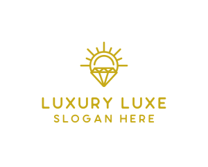 Luxury Sun Diamond logo design