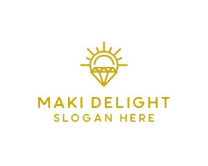 Luxury Sun Diamond logo design