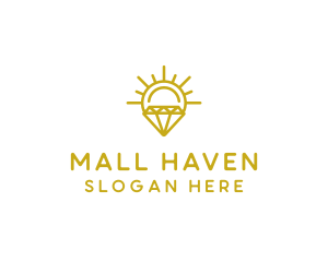 Luxury Sun Diamond logo design