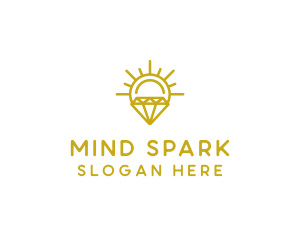 Luxury Sun Diamond logo design