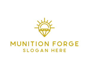 Luxury Sun Diamond logo design