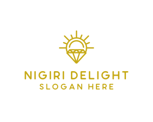 Luxury Sun Diamond logo design