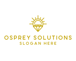 Luxury Sun Diamond logo design