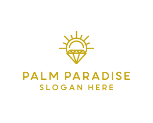 Luxury Sun Diamond logo design