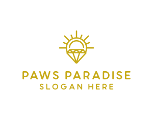 Luxury Sun Diamond logo design