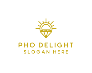 Luxury Sun Diamond logo design