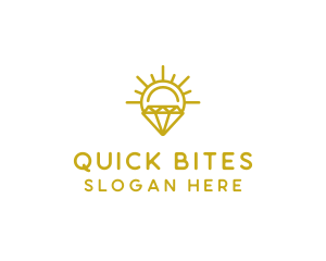 Luxury Sun Diamond logo design