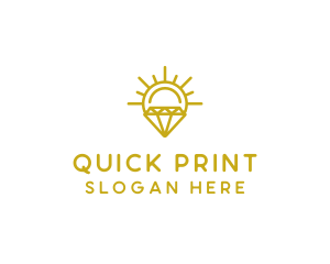 Luxury Sun Diamond logo design